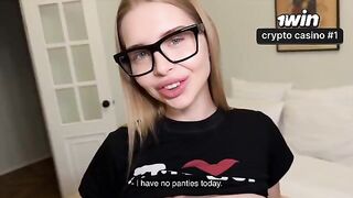A sweet girl was fucked by a guy with glasses in POV