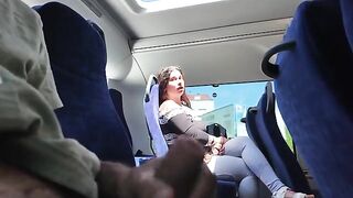 A busty woman fucked by a stranger on the bus, captured in daring HD footage