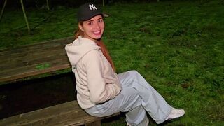 A young girl has anal sex with a stranger she met in the park