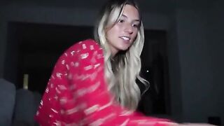 Guy catches cum with his mouth while jerking off