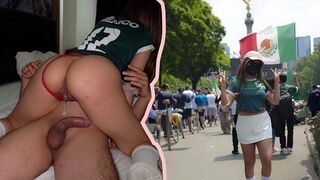 A Mexican fan got fucked by a stunning brunette