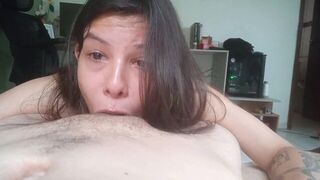 Everything in her mouth is moving when you jerk off