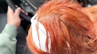 Petite redhead gets cum on her face after a hot session