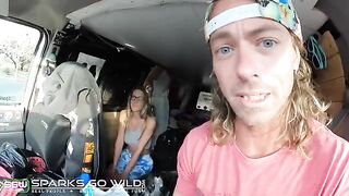 The girl secretly has sex in public places in her blog