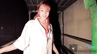 A bricklayer peed on the girl’s pussy while she held her legs in the air