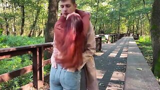 A couple have sex in public with an anal plug, it's not a sin