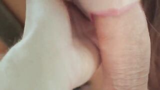 A chubby amateur has sex with her husband while sitting in the morning