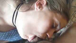 Stunning multiple orgasms and being fed cum by a cock god