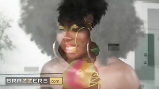 Ebony Mystique shares her skin care routine with fans, ending with a thrilling 3some