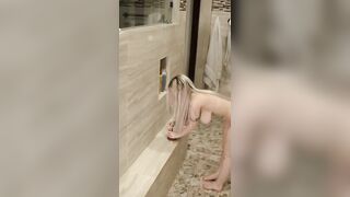 I came after using the fuck machine under the shower