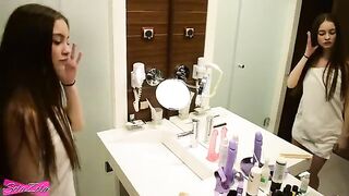Cute teen SolaZola gets fucked in the shower and on the bed