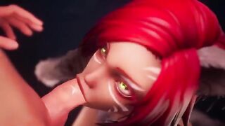 Taron has sex with Captain Mavel in an anime style
